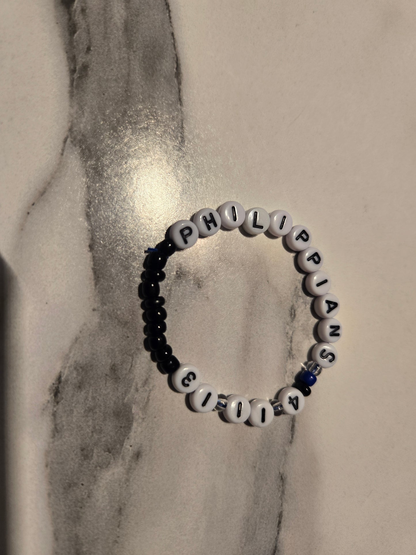 Jewelry & Accessories - Beaded Bracelet (Religious - Scripture: Philippians 4:11-13)