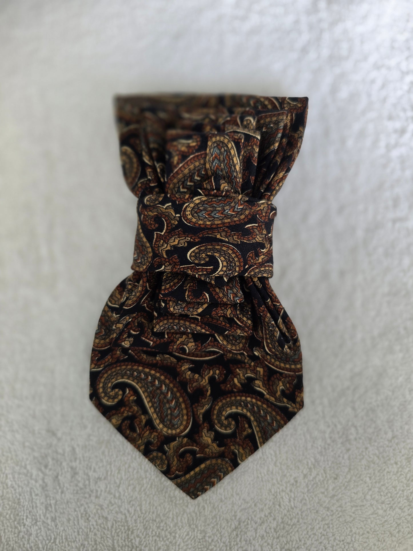 Tie Ladies Brown, Black, and Tan Paisley