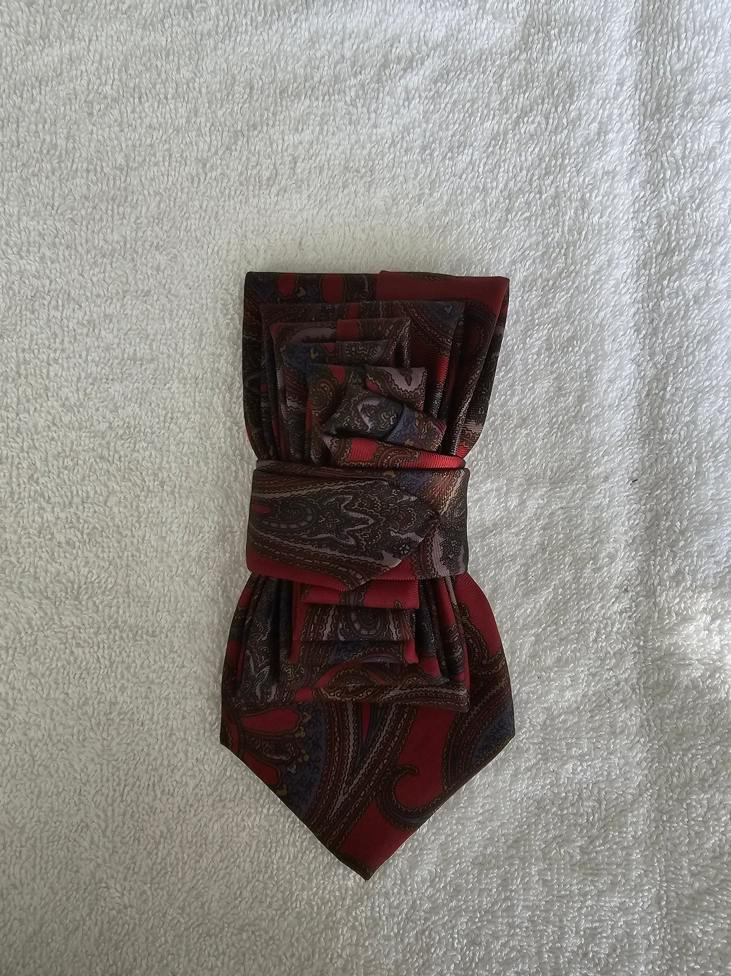 Tie Ladies Burgundy Paisley Print