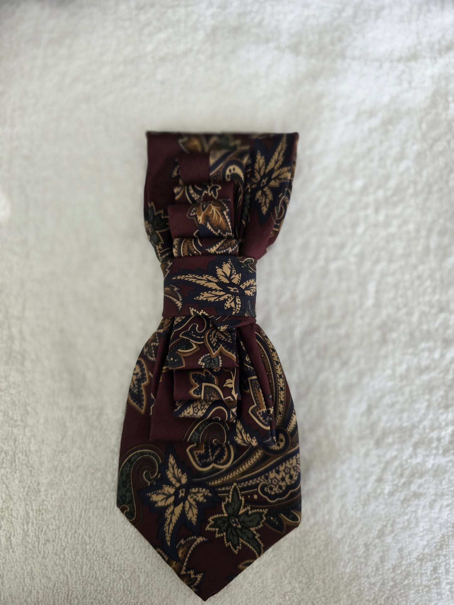 Tie Ladies Burgundy Paisley Print Christian Dior