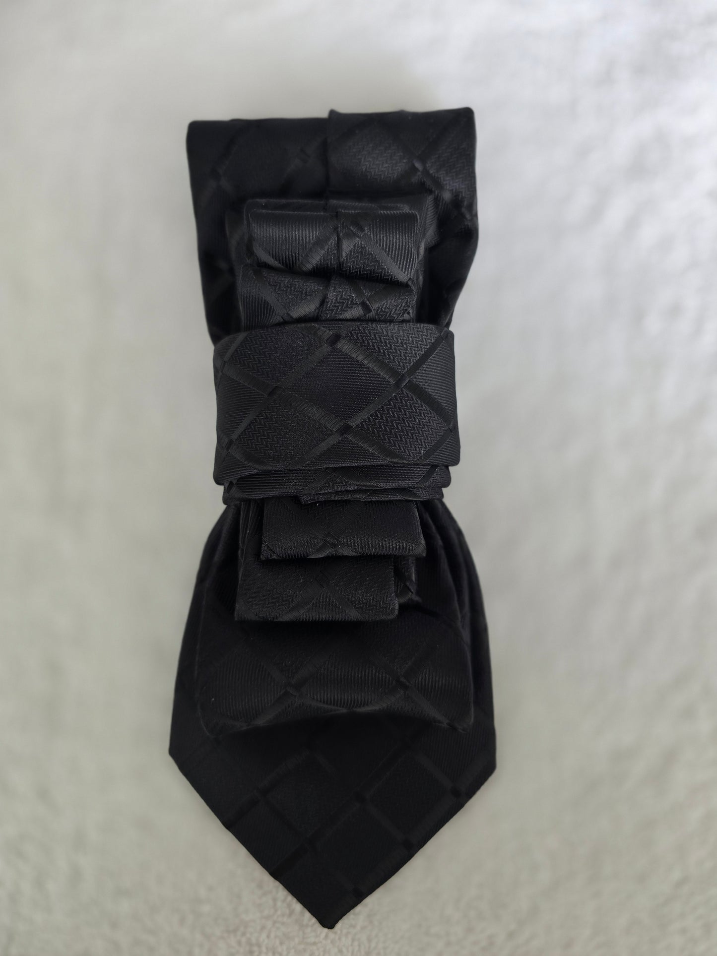 Tie Ladies Solid Black Stripe