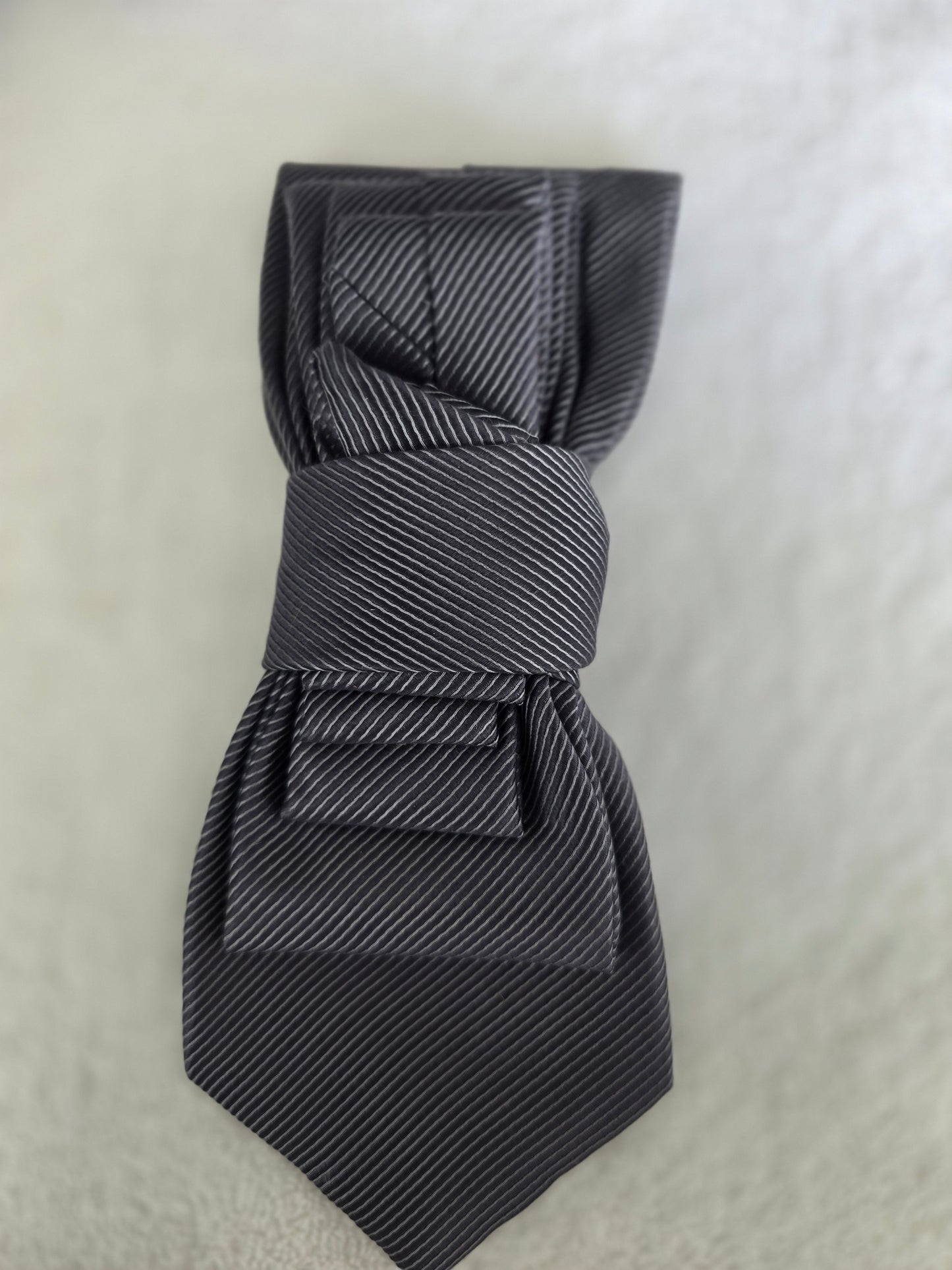 Tie Ladies Gray Thin Stripe